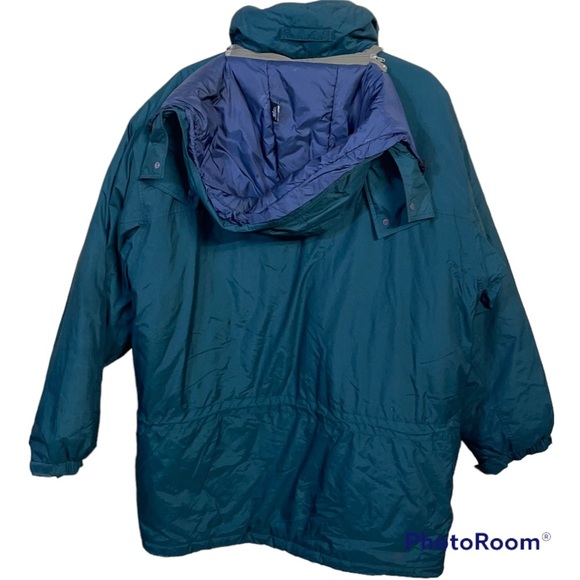 Vintage Patagonia 90s 1990s Green Winter Coat Men’s large - Picture 2 of 8